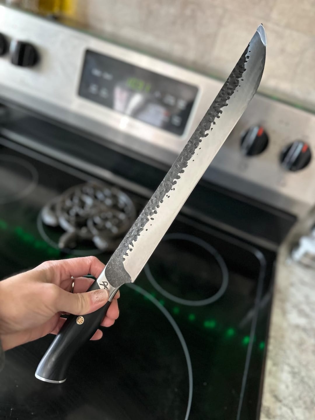 Customer photo review of Handmade Brisket Knife