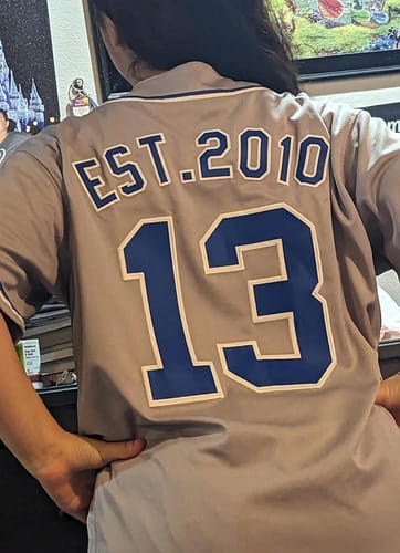 Customer photo review of Custom Black Old Gold Classic Style Authentic Baseball Jersey