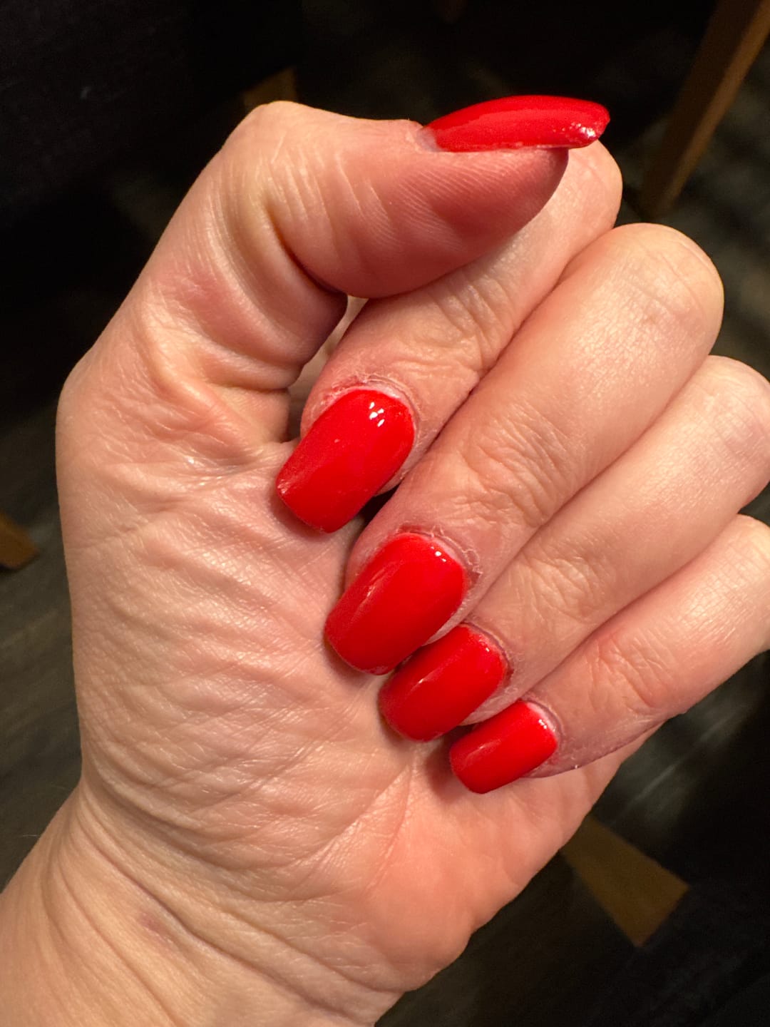 Customer photo review of Rose Red Dipping Powder