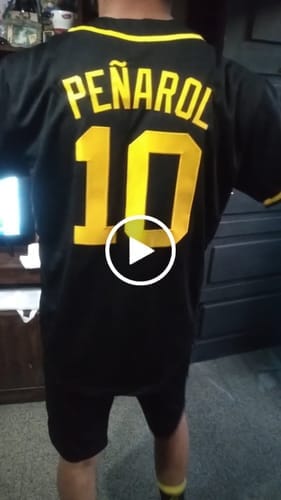 Customer photo review of Custom Navy Red-White Classic Style Authentic Baseball Jersey