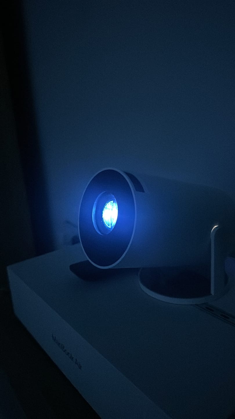 Customer photo review of Portable Smart Projector with built-in Apps