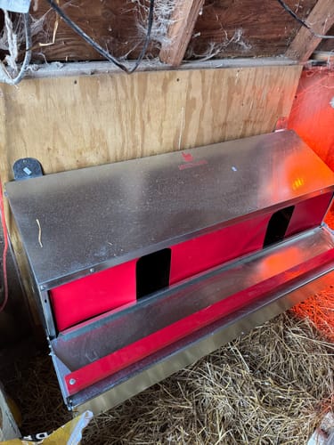 Customer photo review of Large (48") - Reversible Rollout Nest Box (Up to 50 Hens)