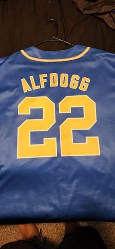 Customer photo review of Custom Red Navy-White Classic Style Authentic Baseball Jersey
