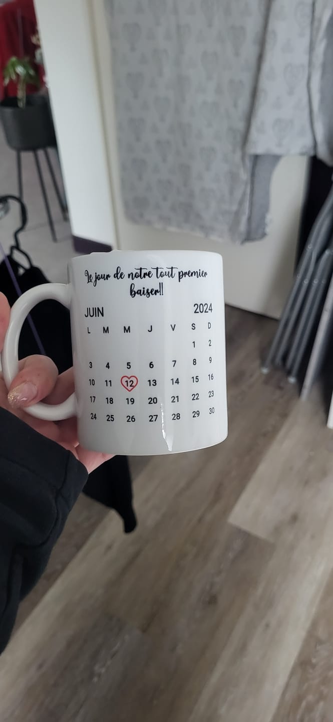 Customer photo review of Mug Personnalisé - Couple Chibi