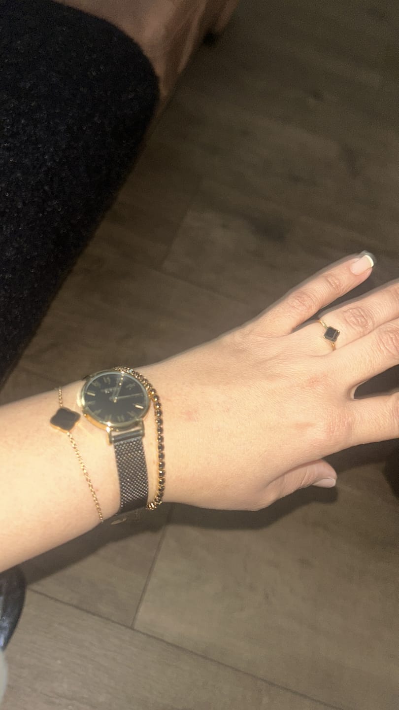 Customer photo review of Flora Gold Black Bracelet