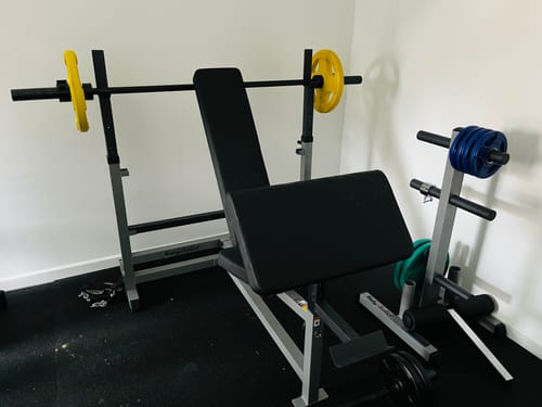 Customer photo review of Body-Solid Gekleurde Rubberen Olympische Halterschijven 50 mm - ORCK