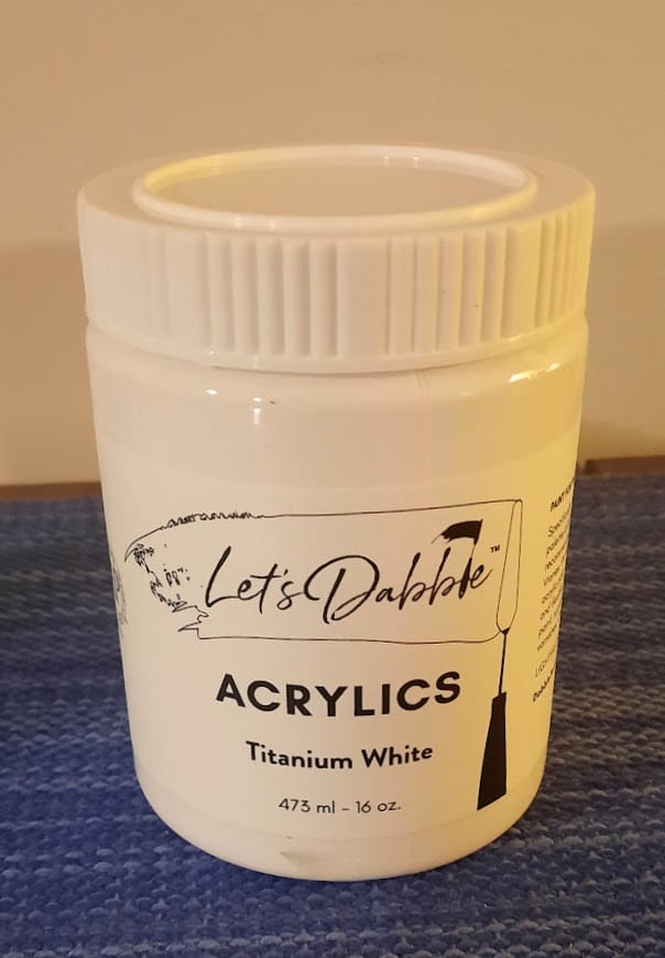 Customer photo review of DabblePaints™️ Titanium White — Thick-Body Acrylic Paint