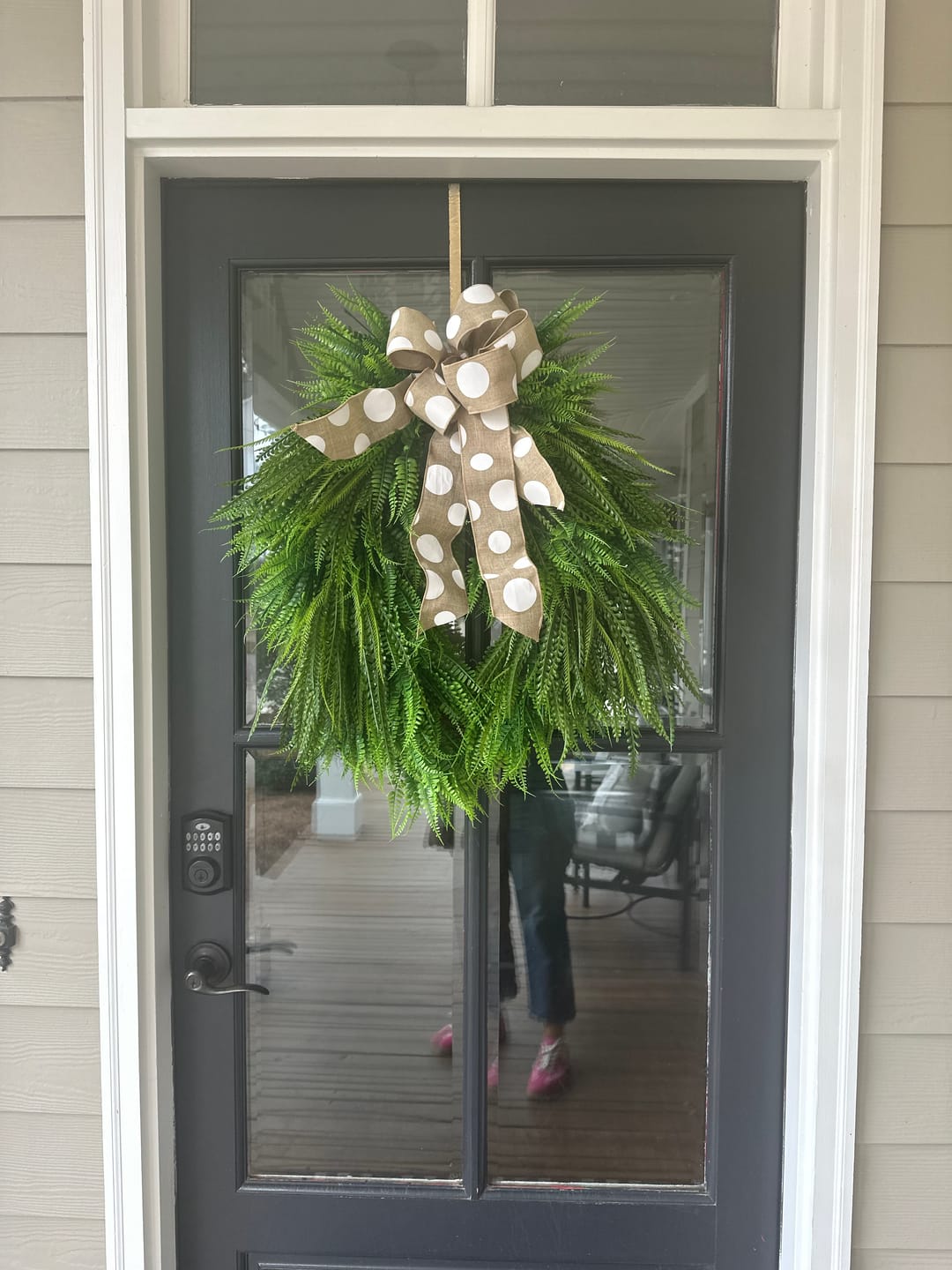 Customer photo review of 18" Oval Grapevine Wreath - DECOE-037