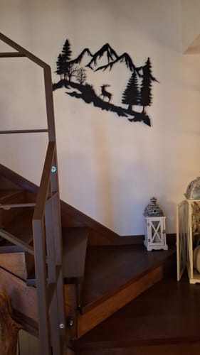 Customer photo review of Décoration Murale en Métal - Montagne et Cerf