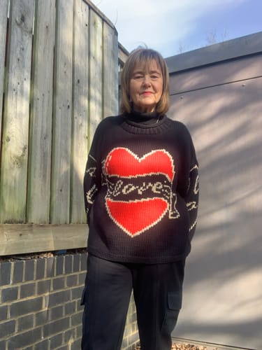 Customer photo review of The Young Hearts Jumper - Black