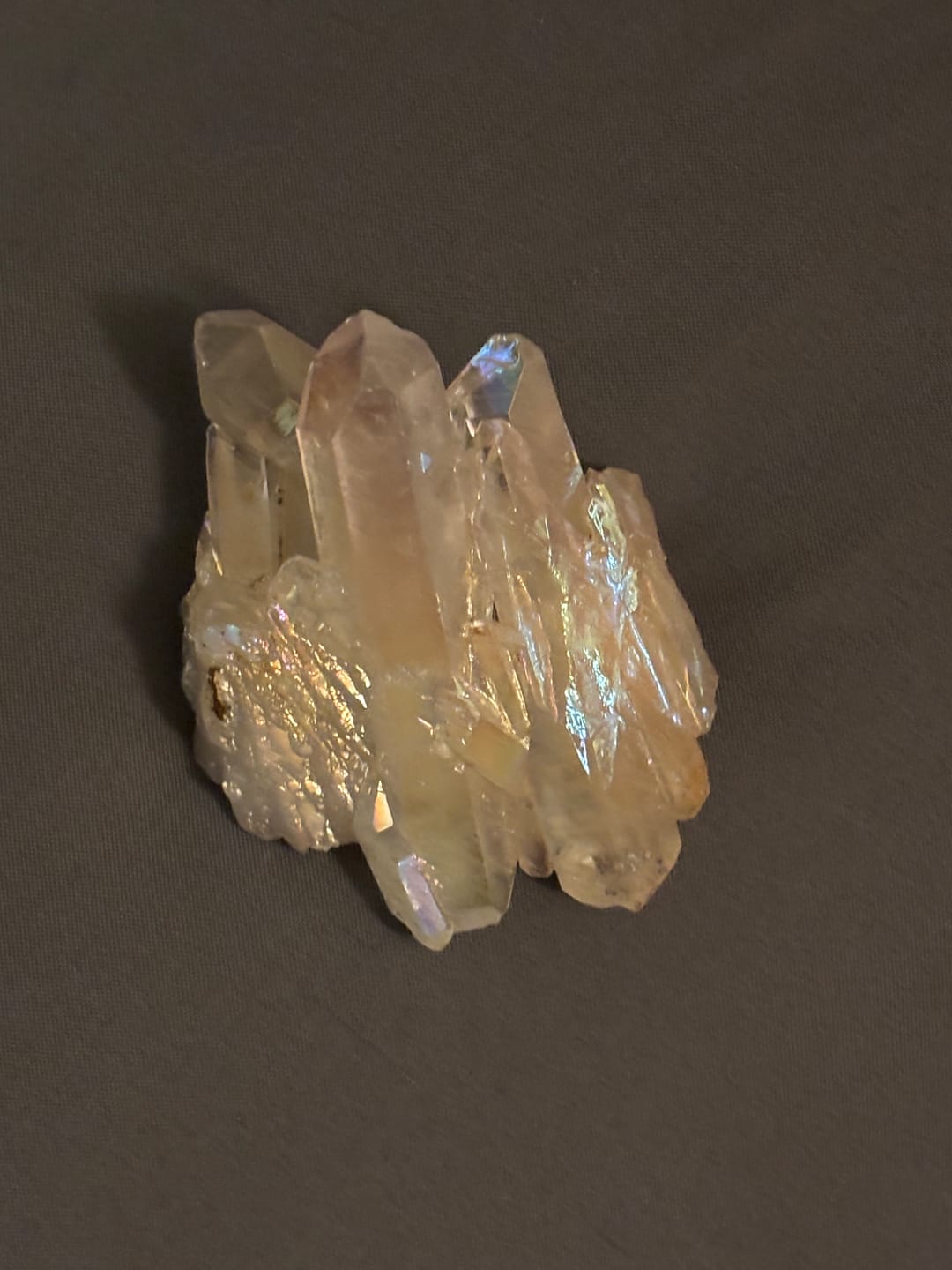 Customer photo review of White Angel Aura Quartz Crystal