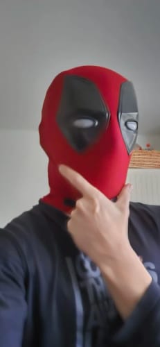 Customer photo review of [NEW] Spidey Gear™ - Deadpool Mask