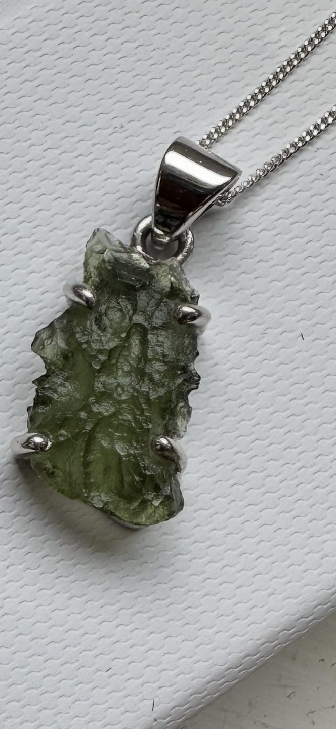 Customer photo review of Moldavite - Rough necklace pendant