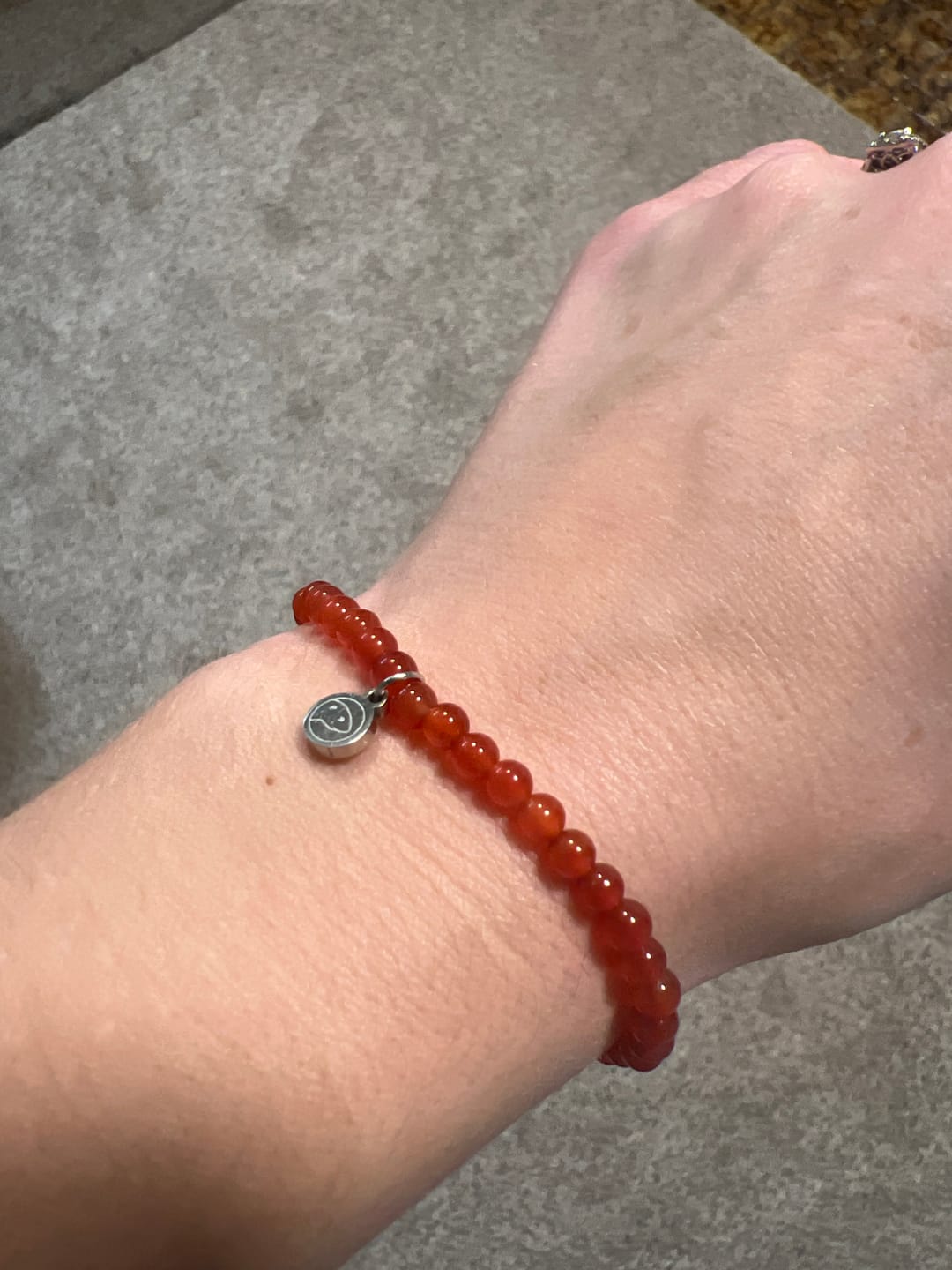 Customer photo review of Carnelian Bracelet Mini