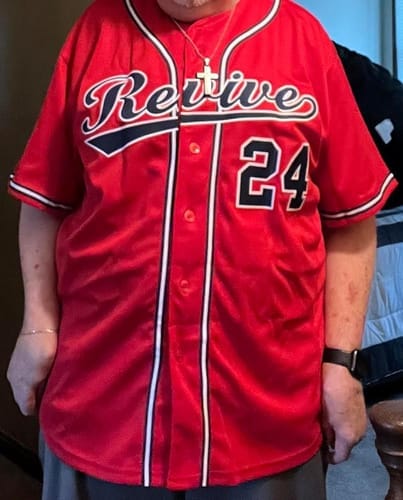 Customer photo review of Custom Black Yellow Classic Style Authentic Baseball Jersey