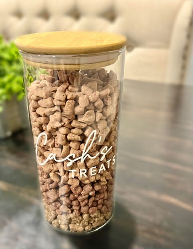 Customer photo review of Dog Name Treat Jar