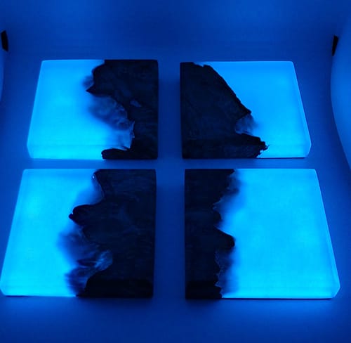 Customer photo review of 4x4x1" Thick 4 Coaster Silicone Mold - Square