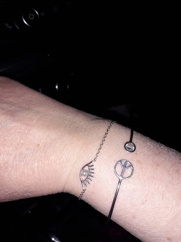 Customer photo review of Bracelet Oeil argent