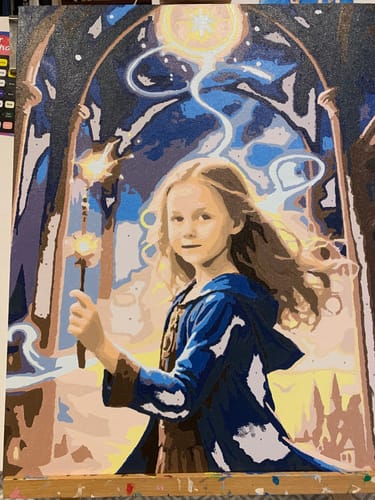 Customer photo review of "Magical Wizard Girl" Paint by Numbers Kit
