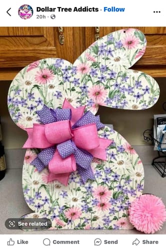 Customer photo review of Unfinished Wood Easter Bunny Shape - Craft - up to 46" DIY