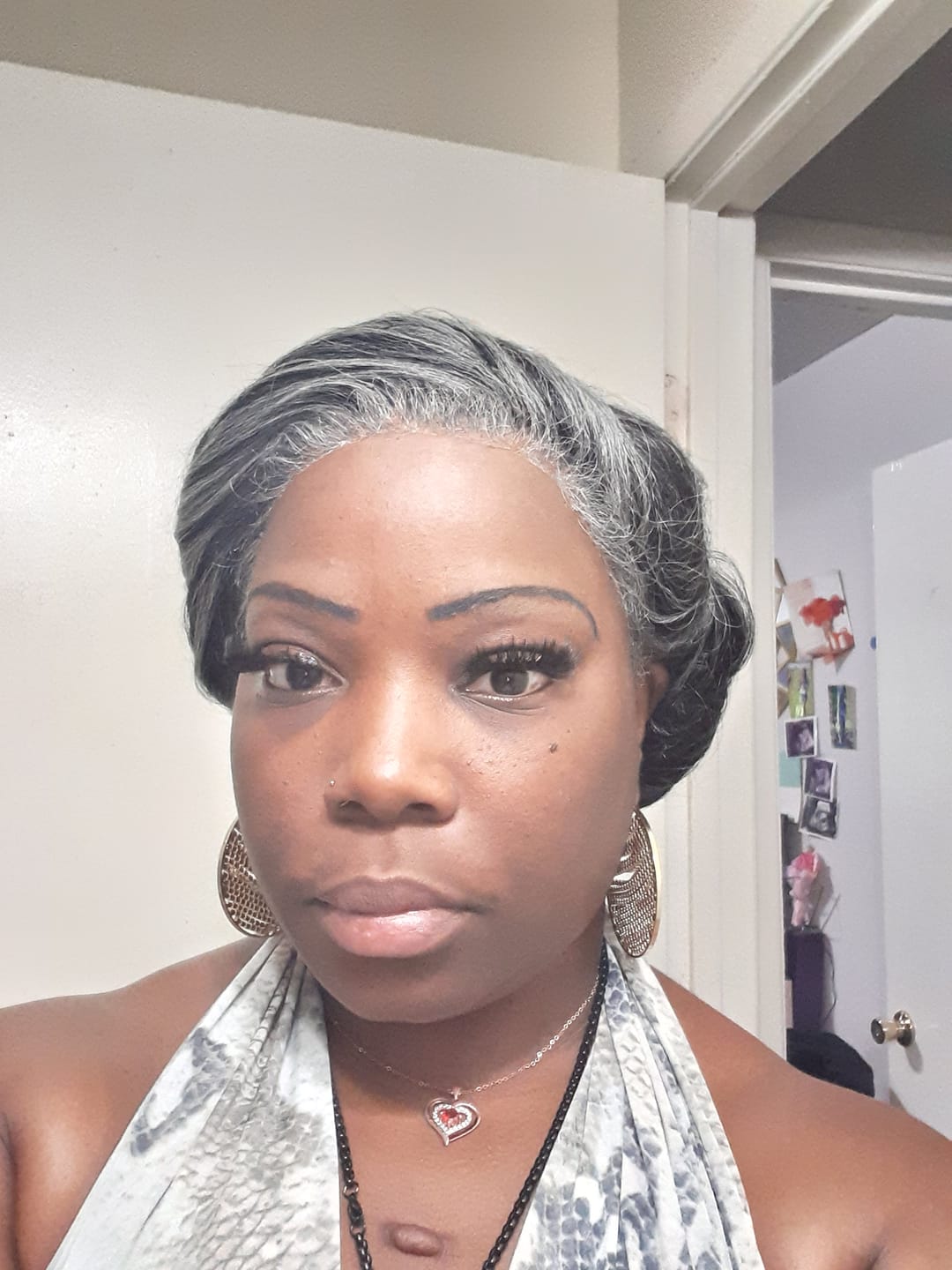 Customer photo review of Sensationnel Curs Kinks & Co Glueless Synthetic Kinky Edges 13x6 HD Lace Front Wig - 13x6 KINKY BODY WAVE 14"