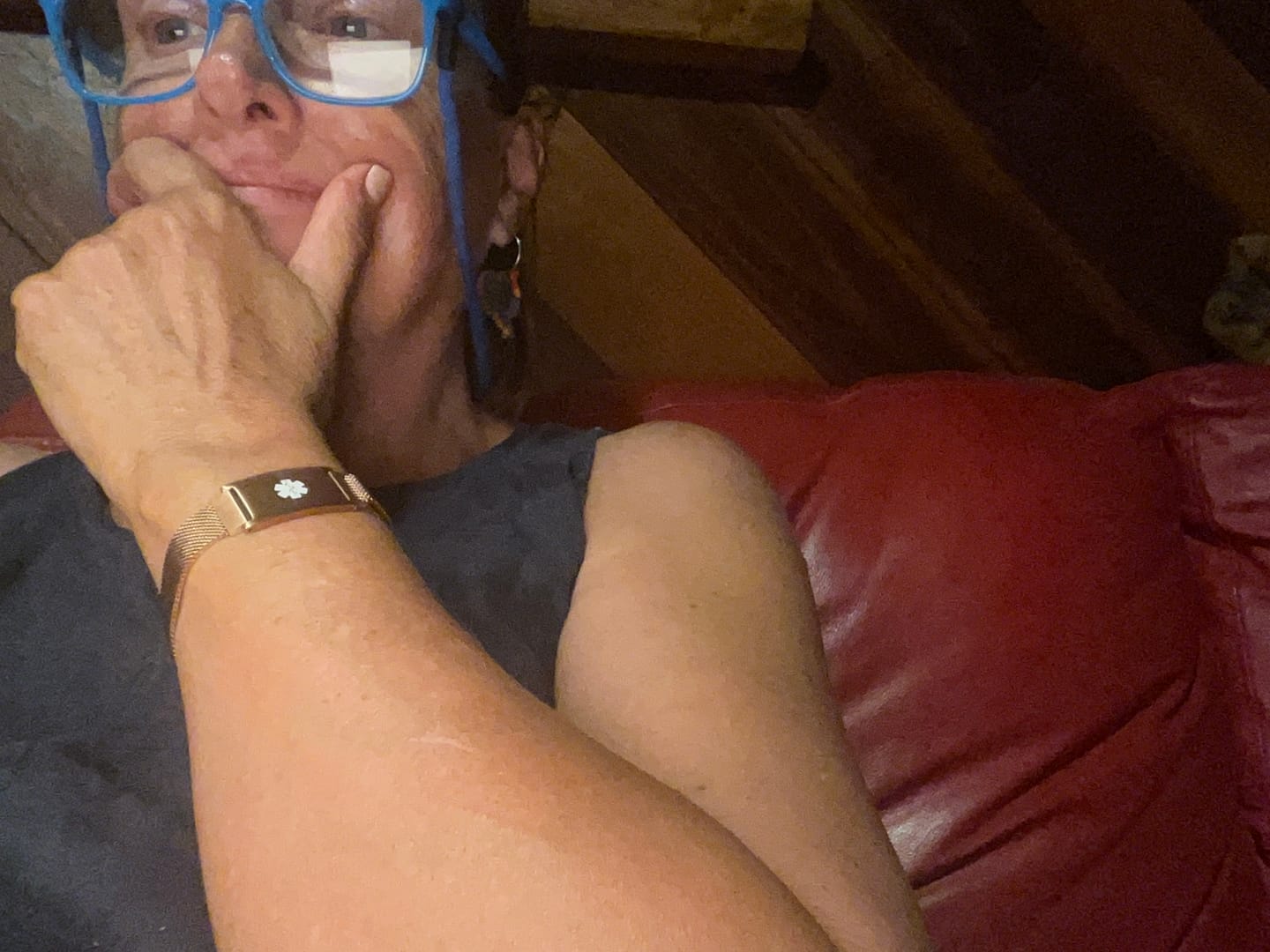 Customer photo review of Roxie Medical Alert Bracelet with Magnetic Closure – Rose Gold