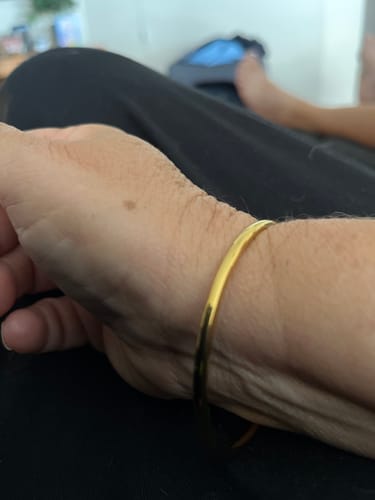 Customer photo review of Bullion Gold Solid Golf Bangle 18Ct Gold Layered