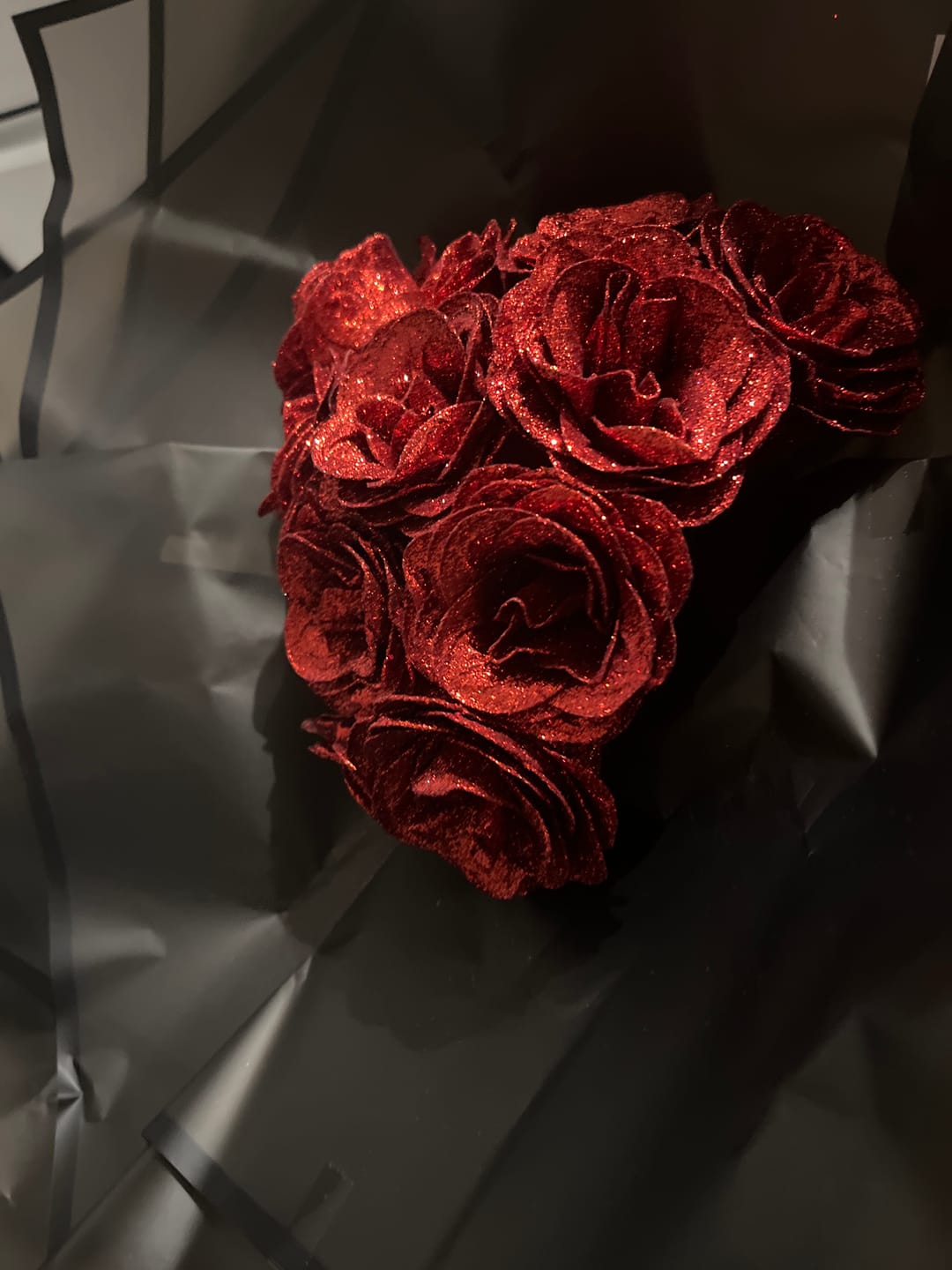 Customer photo review of Glitter Rose Bouquet
