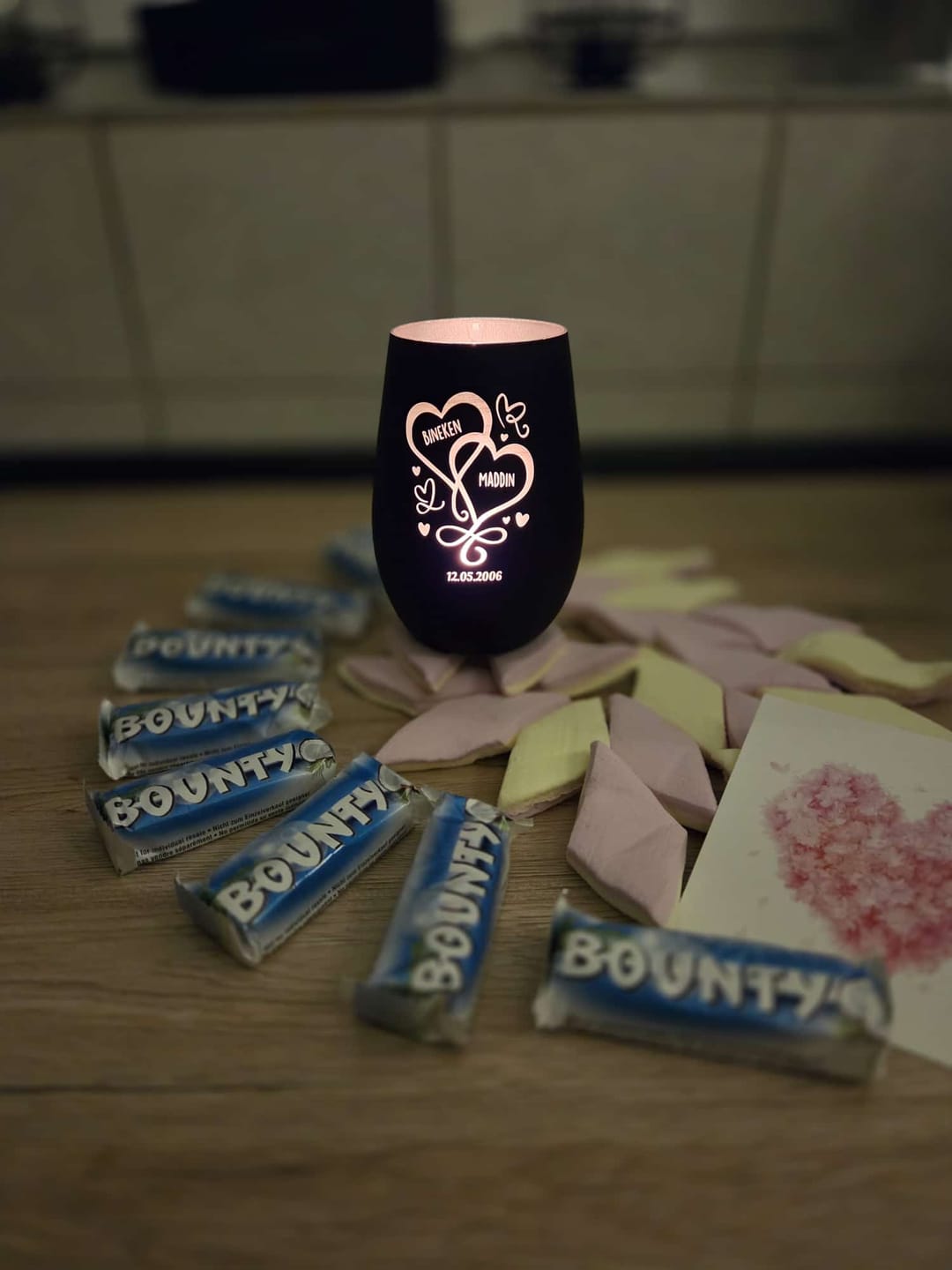 Customer photo review of Unsere Herzen - Paar-Windlicht