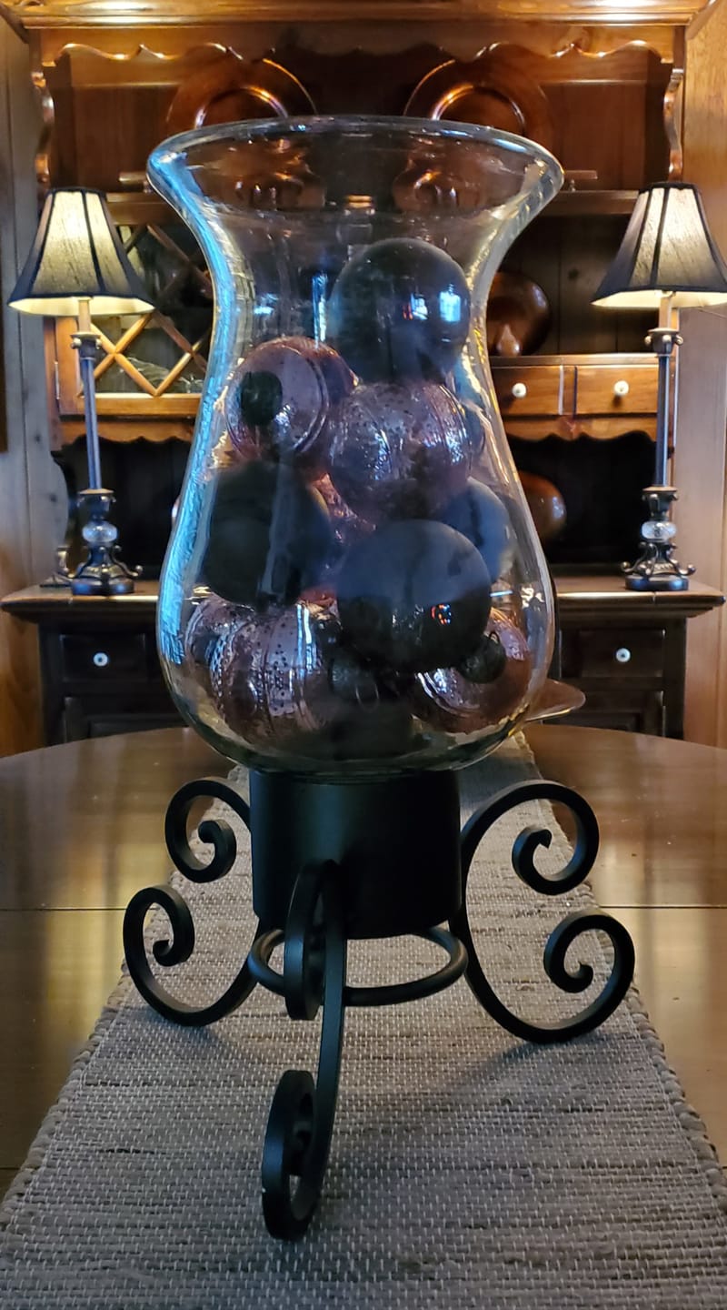 Customer photo review of Set of 4 Pink Rose Gold Mercury Glass Ornaments (3.15" Elegant Etched Ball)