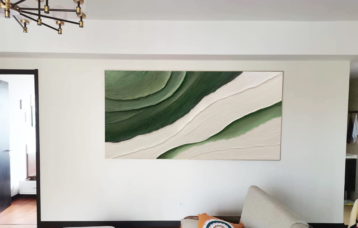 Customer photo review of Minimalist Textured Painting Canvas #MT006