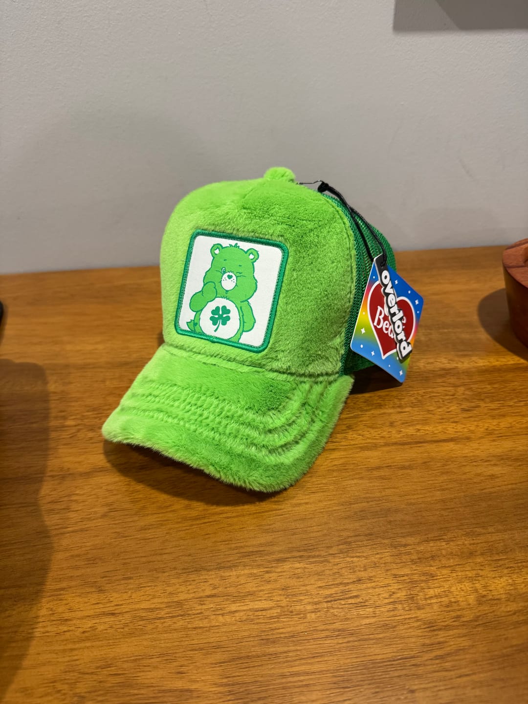 Customer photo review of OVERLORD X Care Bears:  Good Luck Bear Trucker Cap