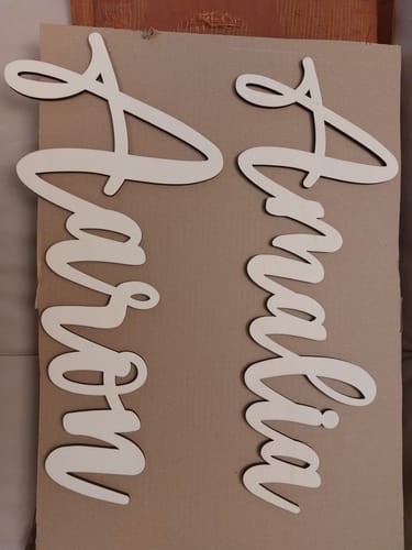 Customer photo review of XL-Namensschild für die Wand