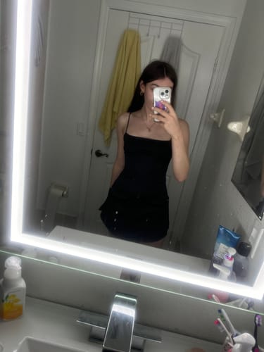 Customer photo review of Gabrielle Dress - Black