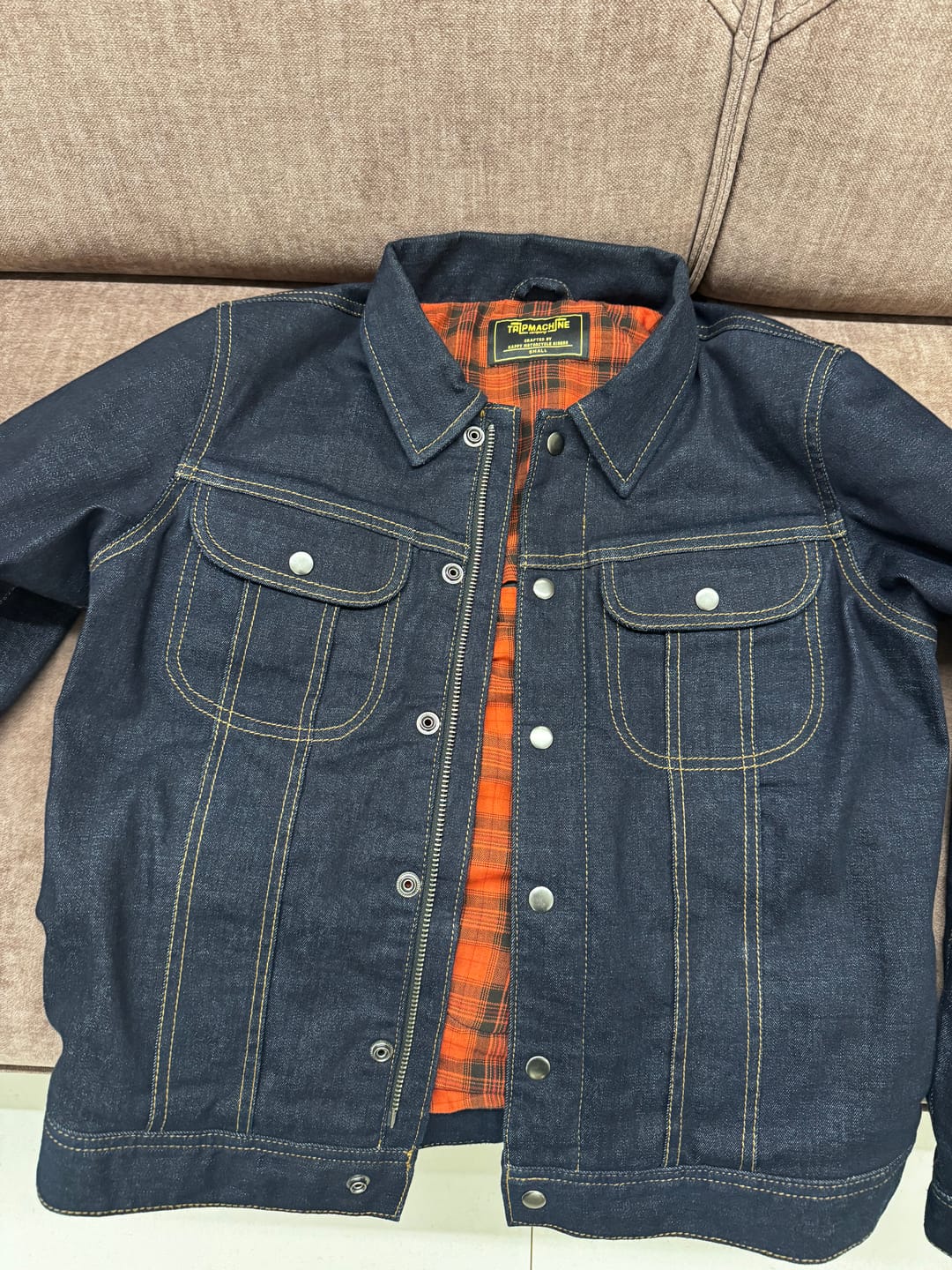 Customer photo review of zero: denim riding jacket