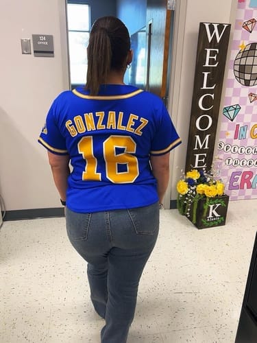 Customer photo review of Custom Black Red-White Classic Style Authentic Baseball Jersey