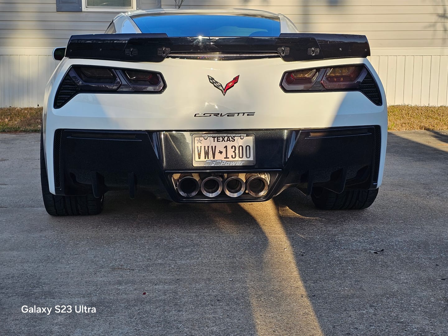 Customer photo review of Corvette C7 Wickerbill Rear Spoiler Extension (Dark Tinted)