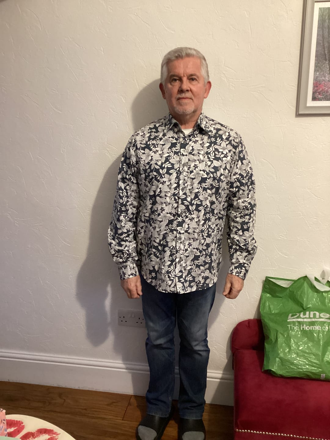 Customer photo review of Large Sketched Flowers Cotton Poplin Fabric