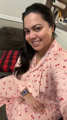 Customer photo review of Ladies Collared Set - PINK CHERRY HEART