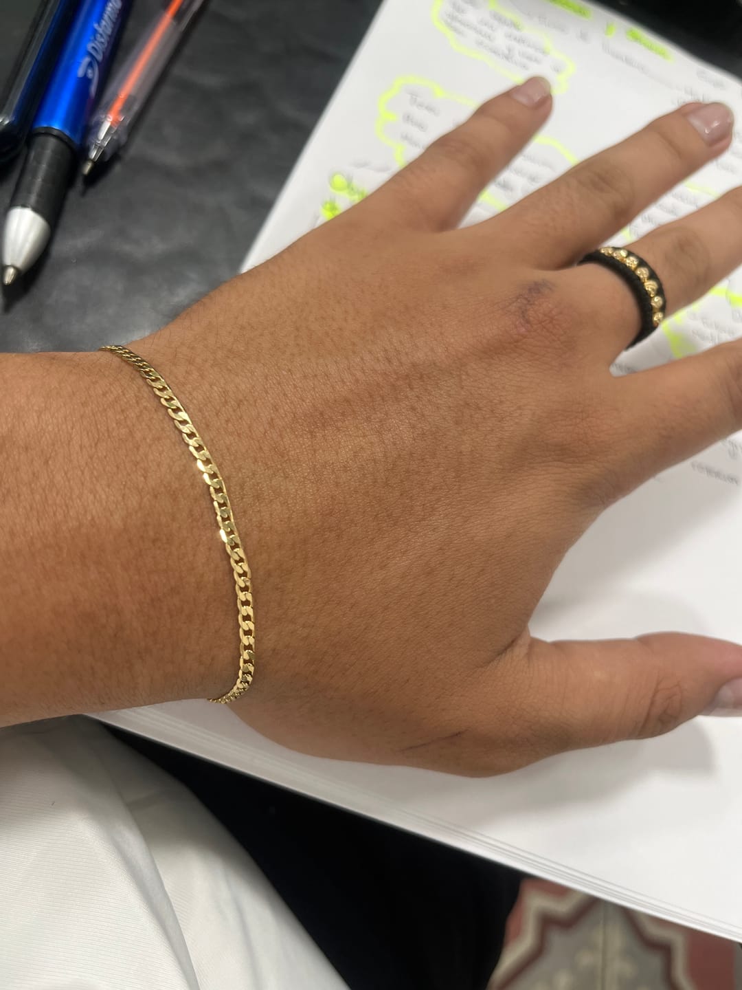 Customer photo review of Pulseras Eslabón Plano en Oro laminado 18k Para Pareja