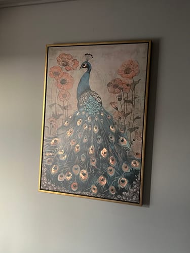 Customer photo review of Vintage Peacock No2 Print