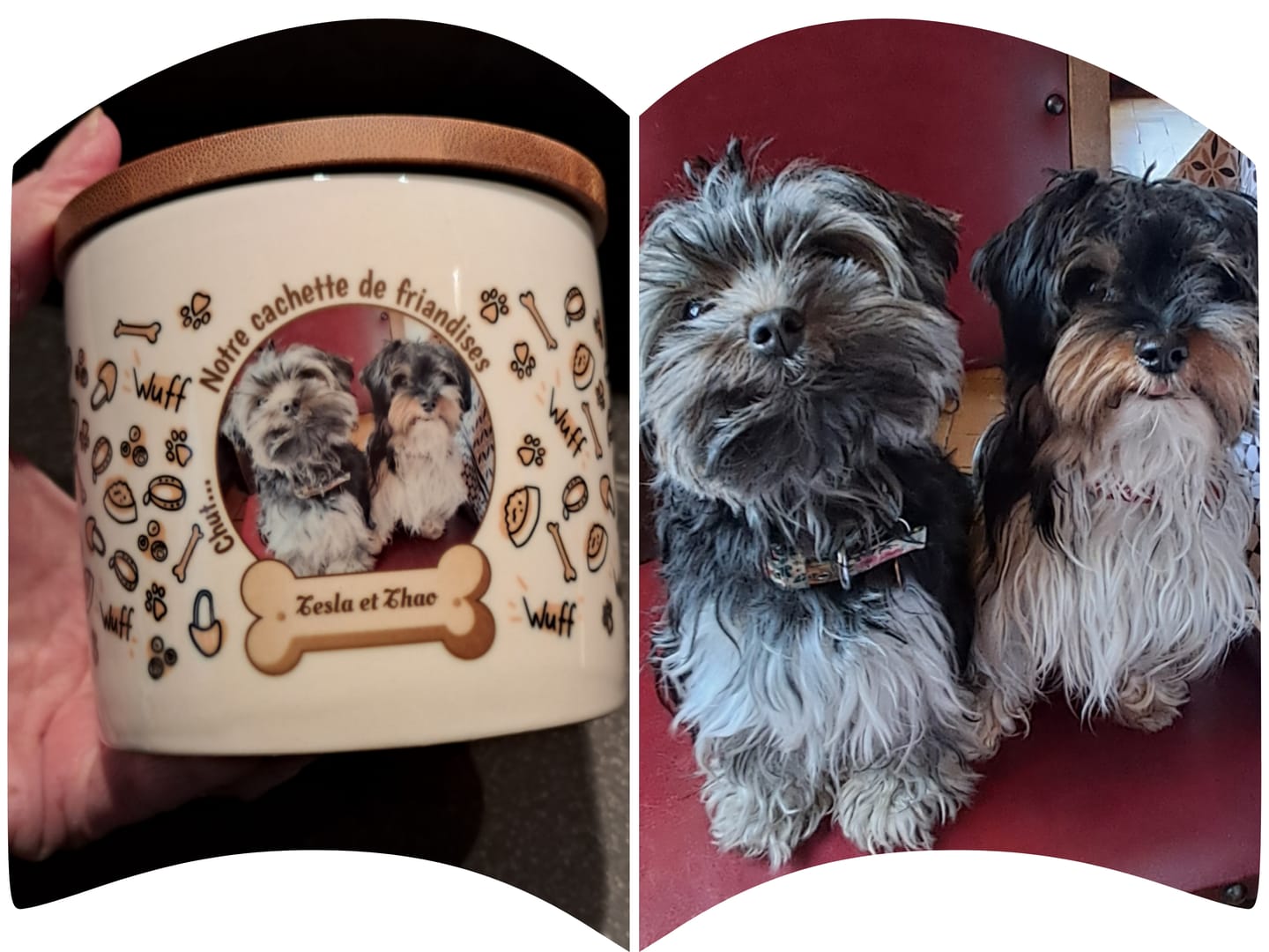 Customer photo review of Cachette de friandises - Boîte à friandises personnalisée