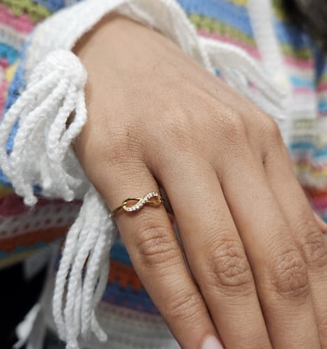 Customer photo review of Diamond Encrusted Infinity Ring
