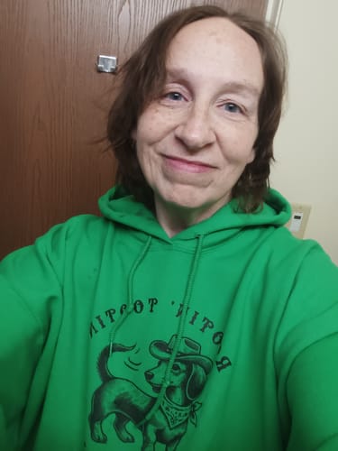 Customer photo review of Rootin’ Tootin’ Tail Waggin’ Hoodie - Western Dachshund Sweatshirt - Unisex Fit