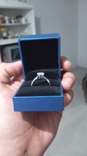 Customer photo review of ANILLO COMPROMISO PROMESA DIAMANTE MOISSANITA PLATA 925