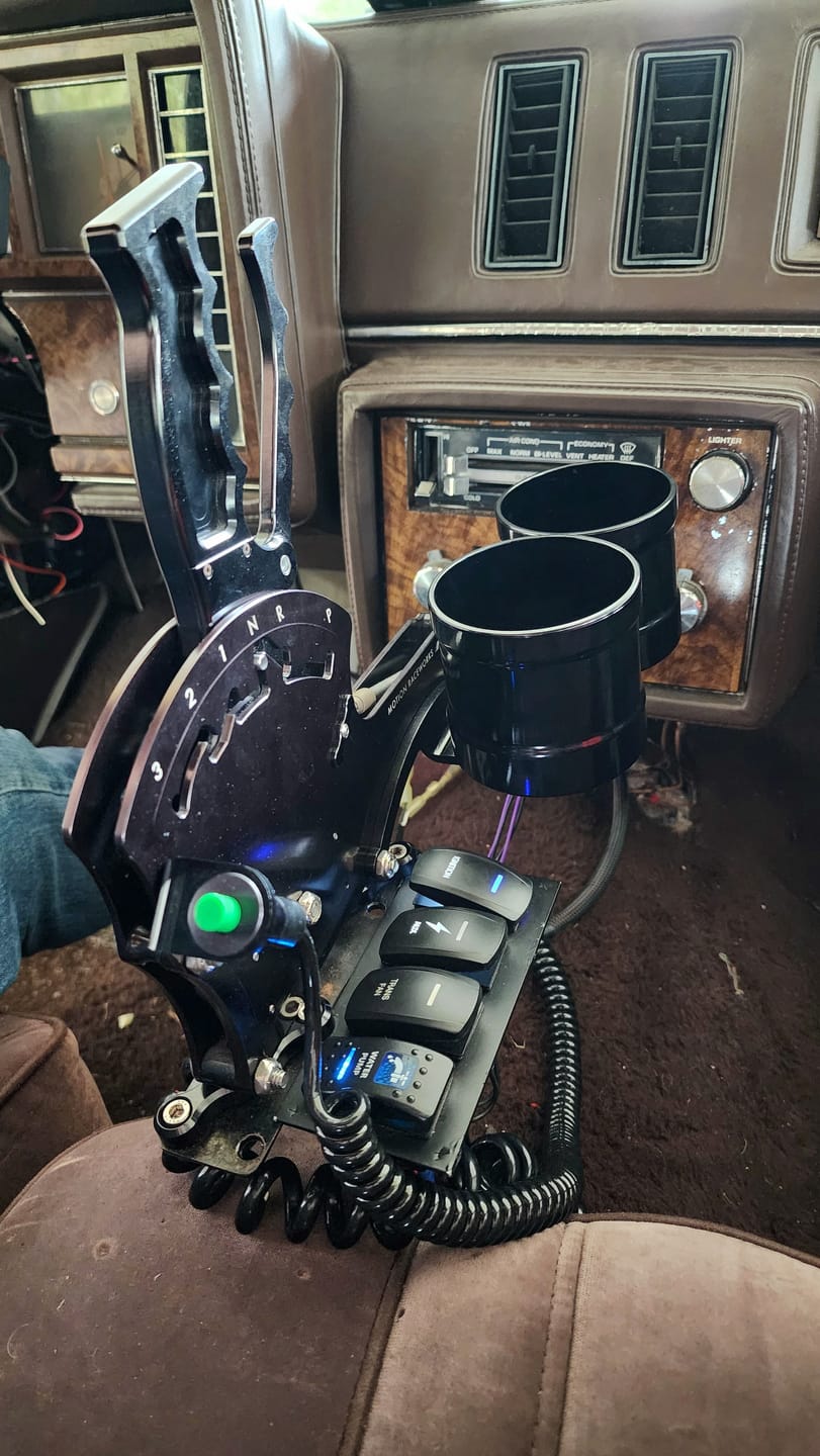 Customer photo review of Operator Series Dual Billet Cup Holder Attachment for Front Exit Cable Shifter