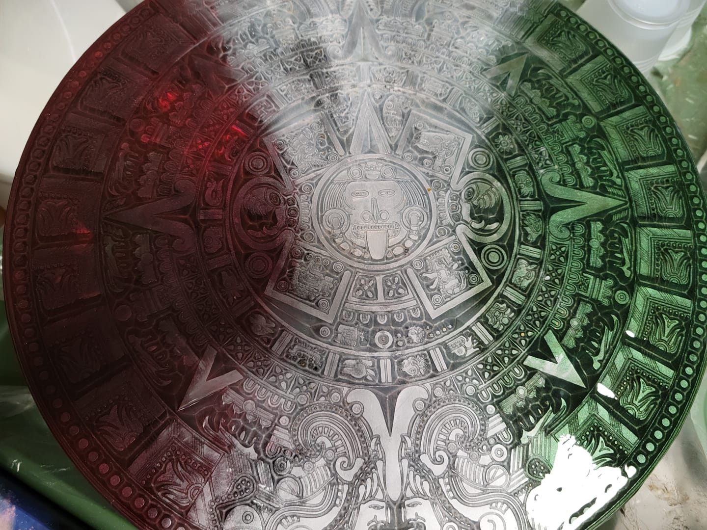 Customer photo review of Aztec / Mayan Calendar 13x3/4" - Silicone Mold