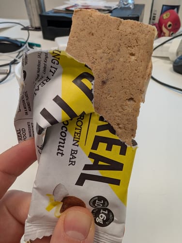 Customer photo review of Lemon Coconut Protein Bar 50g x 12 bars
