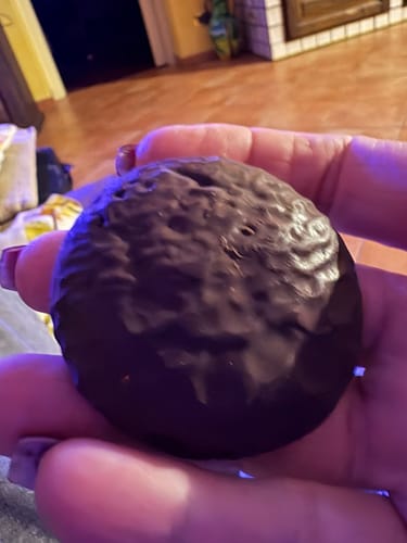 Customer photo review of Biscotti proteici Nuvole ricoperto di cioccolato e arancia