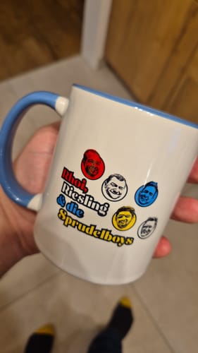 Customer photo review of TassenExpress - Becher Keramik Tasse mit Logo bedruckt 325ml Firmenlogo